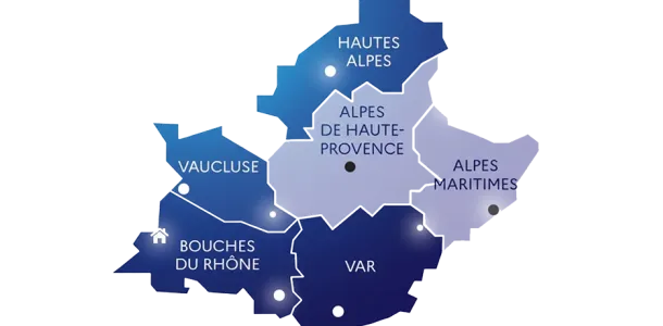 Sélecteur départements interface Intergesty