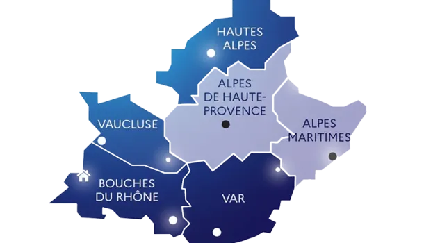 Sélecteur départements interface Intergesty