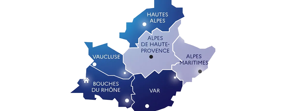 Sélecteur départements interface Intergesty